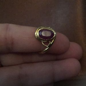 24k solid gold in ruby. Hamd made locally